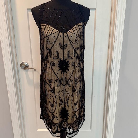 Abercrombie & Fitch Midi Cocktail Dress, L, EUC, Black with Gold Lining - Picture 9 of 9